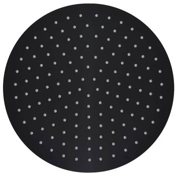 Regenbrause Edelstahl 30 cm Rund Schwarz