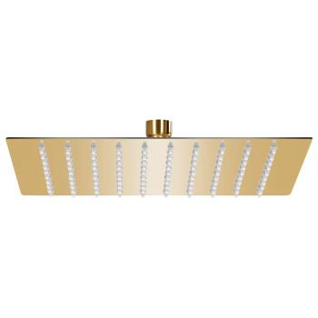 ARDEBO.de - Regenbrause Edelstahl 20x20 cm Quadrat Golden