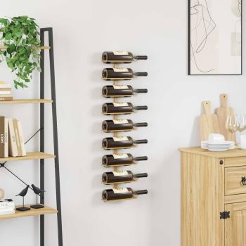 Wand-Weinregal für 9 Flaschen Golden Eisen