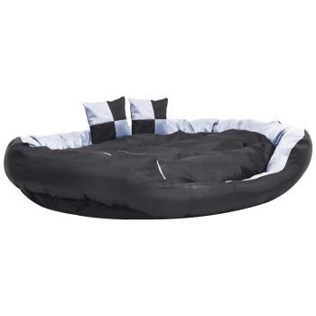 Hundekissen Wendbar und Waschbar Grau und Schwarz 150x120x25 cm