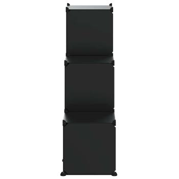 Regalsystem mit 6 Würfeln Schwarz PP