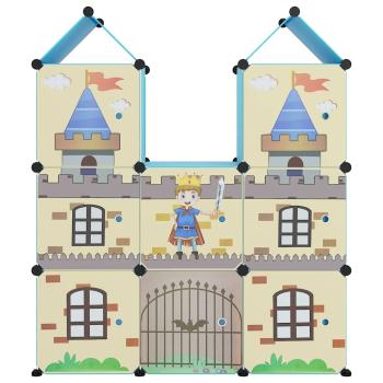 Kinderschrank Modular mit 8 Würfeln Blau PP