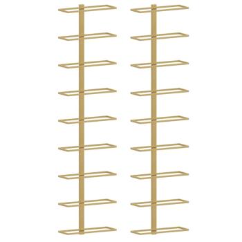 Wand-Weinregale für 9 Flaschen 2 Stk. Golden Eisen