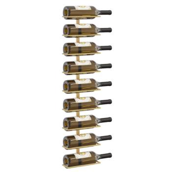 Wand-Weinregale für 9 Flaschen 2 Stk. Golden Eisen