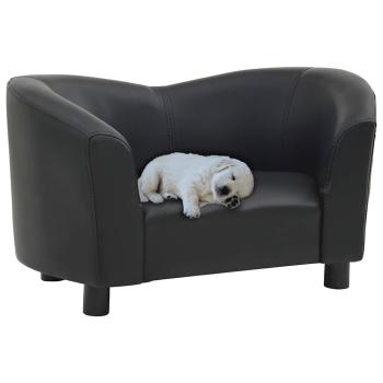 ARDEBO.de - Hundesofa Schwarz 67x41x39 cm Kunstleder