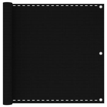 ARDEBO.de - Balkon-Sichtschutz Schwarz 90x600 cm HDPE