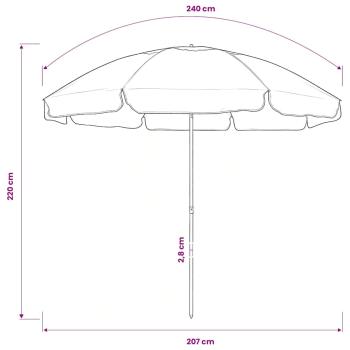 Strandschirm Grün 240 cm