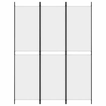 3-tlg. Paravent Weiß 150x200 cm Stoff