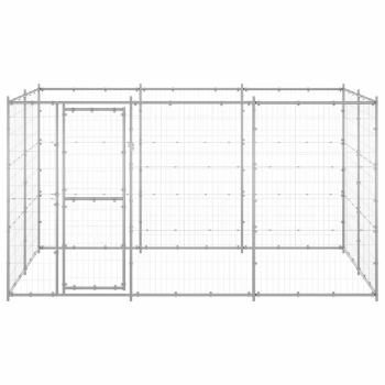 Outdoor-Hundezwinger Verzinkter Stahl 7,26 m²