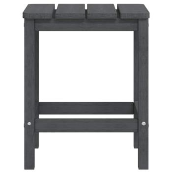 Adirondack-Gartenst?hle mit Hocker & Tisch HDPE Anthrazit