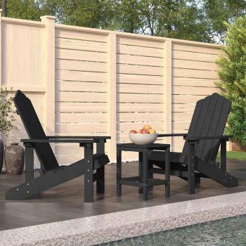 ARDEBO.de - Adirondack-Gartenst?hle mit Tisch HDPE Anthrazit