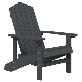 Adirondack-Gartenst?hle mit Tisch HDPE Anthrazit