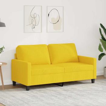 ARDEBO.de - 2-Sitzer-Sofa Hellgelb 140 cm Stoff
