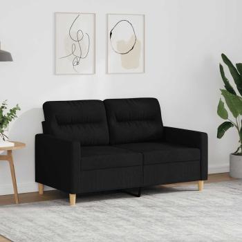 ARDEBO.de - 2-Sitzer-Sofa Schwarz 120 cm Stoff