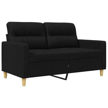 2-Sitzer-Sofa Schwarz 120 cm Stoff