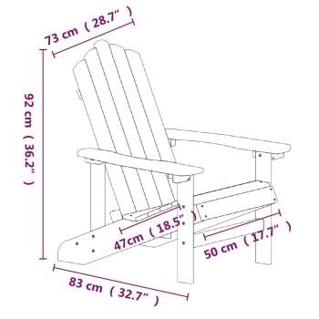 Adirondack-Gartenst?hle 2 Stk. HDPE Braun