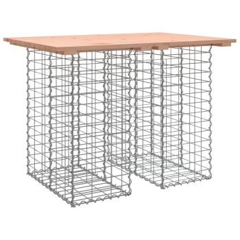 Gartentisch aus Gabionen 100x70x72 cm Massivholz Douglasie
