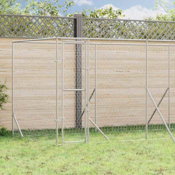 ARDEBO.de - Outdoor-Hundezwinger Silbern 6x2x2 m Verzinkter Stahl
