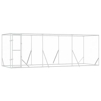 Outdoor-Hundezwinger Silbern 6x2x2 m Verzinkter Stahl