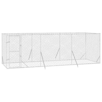 Outdoor-Hundezwinger Silbern 6x2x2 m Verzinkter Stahl
