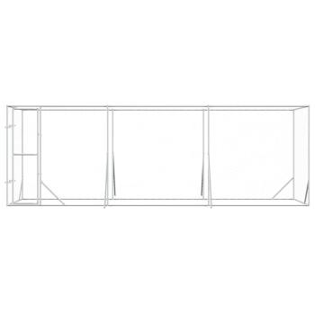 Outdoor-Hundezwinger Silbern 6x2x2 m Verzinkter Stahl