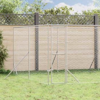 ARDEBO.de - Outdoor-Hundezwinger Silbern 8x12x2 m Verzinkter Stahl
