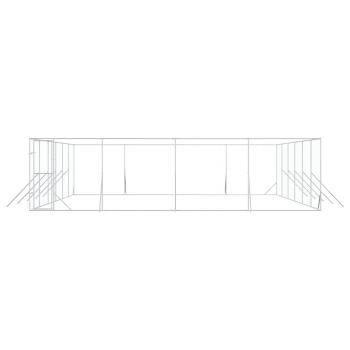 Outdoor-Hundezwinger Silbern 8x12x2 m Verzinkter Stahl