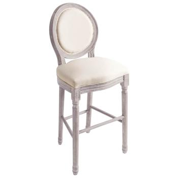 Barhocker 2 Stk. Wei? Leinen