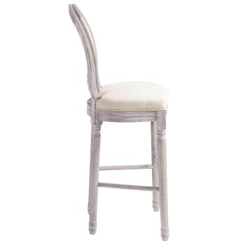 Barhocker 2 Stk. Wei? Leinen