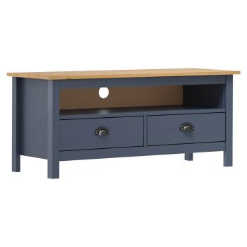 ARDEBO.de - TV-Schrank Hill Grau 110x40x47 cm Kiefer Massivholz