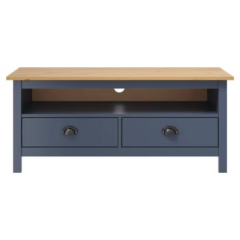 TV-Schrank Hill Grau 110x40x47 cm Kiefer Massivholz