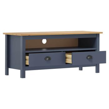 TV-Schrank Hill Grau 110x40x47 cm Kiefer Massivholz