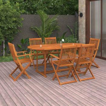 ARDEBO.de - 7-tlg. Garten-Essgruppe 180x90x75 cm Massivholz Akazie