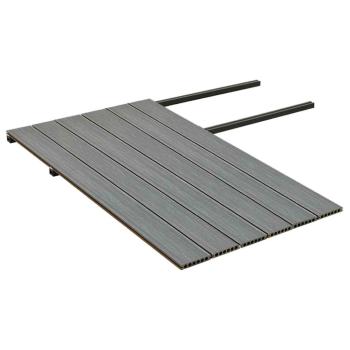 WPC Terrassendielen mit Zubehör Braun und Grau 15 m² 4 m