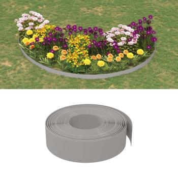 ARDEBO.de - Rasenkanten 3 Stk. Grau 10 m 15 cm Polyethylen