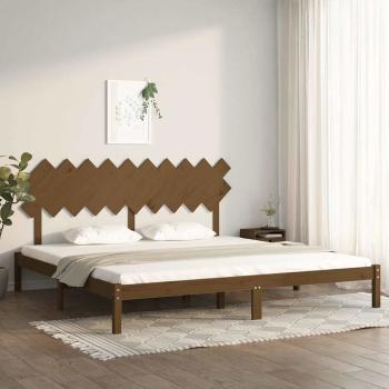 ARDEBO.de - Massivholzbett Honigbraun 200x200 cm