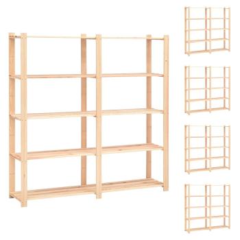 ARDEBO.de - Lagerregale 5 B?den 5 Stk. 170x38x170cm Massivholz Kiefer 500kg