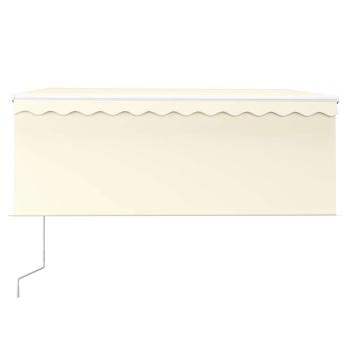 Markise Automatisch mit Rollo LED Windsensor 3,5x2,5m Creme