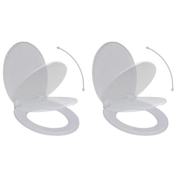 ARDEBO.de - Toilettensitze mit Absenkautomatik 2 Stk. Kunststoff Wei?