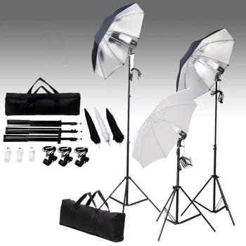 ARDEBO.de - Fotostudio-Set mit Lampen und Hintergrundsystem