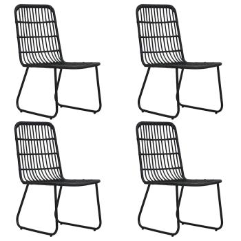 5-tlg. Garten-Essgruppe Poly Rattan und Glas