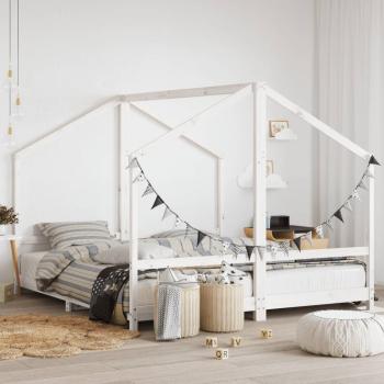 ARDEBO.de - Kinderbett Wei? 2x(90x200) cm Massivholz Kiefer