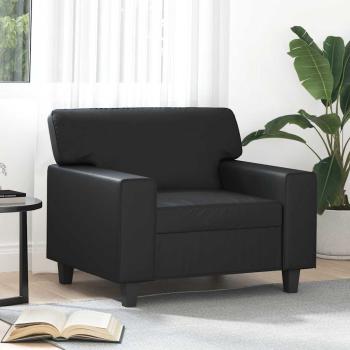 ARDEBO.de - Sessel Schwarz 60 cm Kunstleder