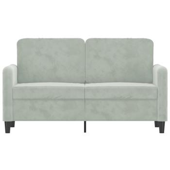 2-Sitzer-Sofa Hellgrau 120 cm Samt