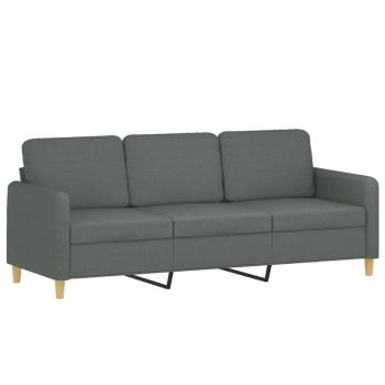 3-Sitzer-Sofa Dunkelgrau 180 cm Stoff