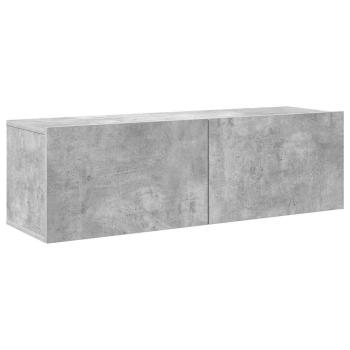 7-tlg. TV-Schrank-Set Betongrau Holzwerkstoff
