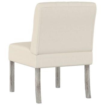Sessel ohne Armlehne Leinen mit Knopfheftung