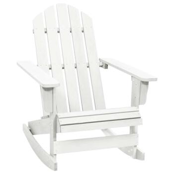 ARDEBO.de - Garten-Schaukelstuhl Holz Weiß