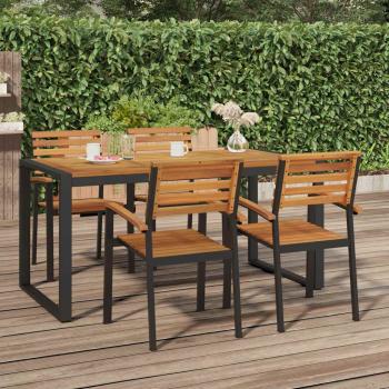 ARDEBO.de - Gartentisch mit Beinen in U-Form 160x80x75 cm Massivholz Akazie