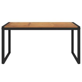 Gartentisch mit Beinen in U-Form 160x80x75 cm Massivholz Akazie
